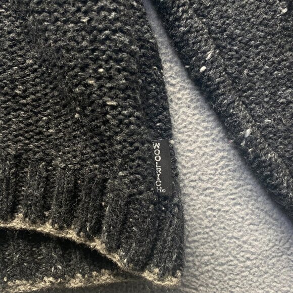 Woolrich Womens Sweater Size XL Gray Bird Embroidered Wool Blend Blue Jay Winter - Picture 8 of 9